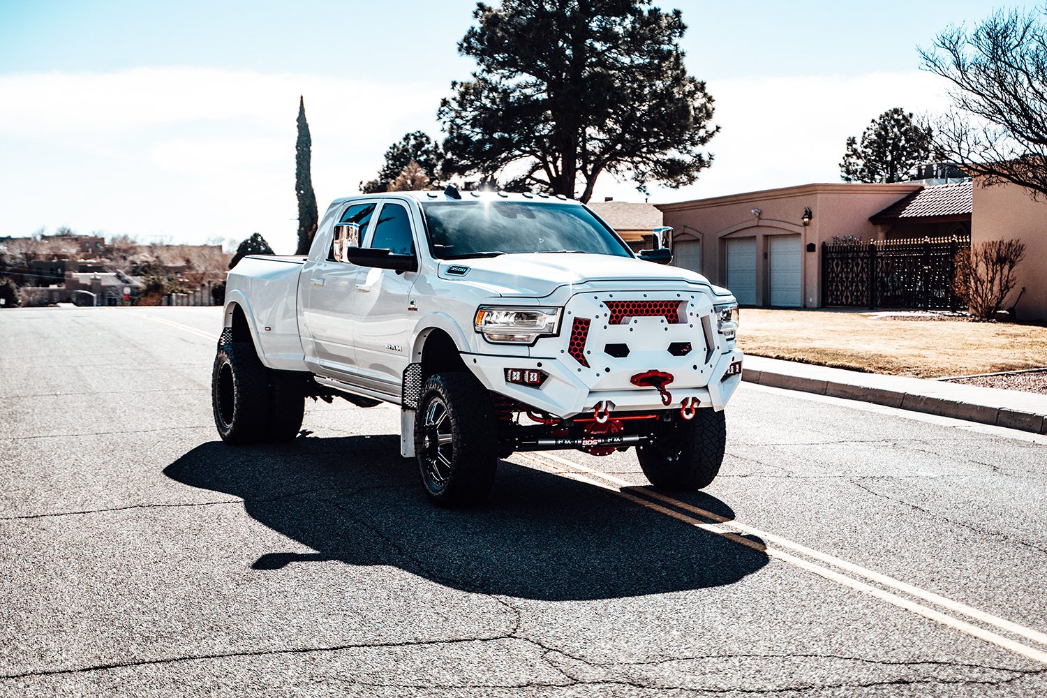 Image of a Dodge Ram with custom accessories from Ultimate Car & Truck Albuquerque